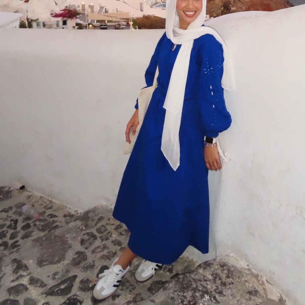 H&M midi dress blue